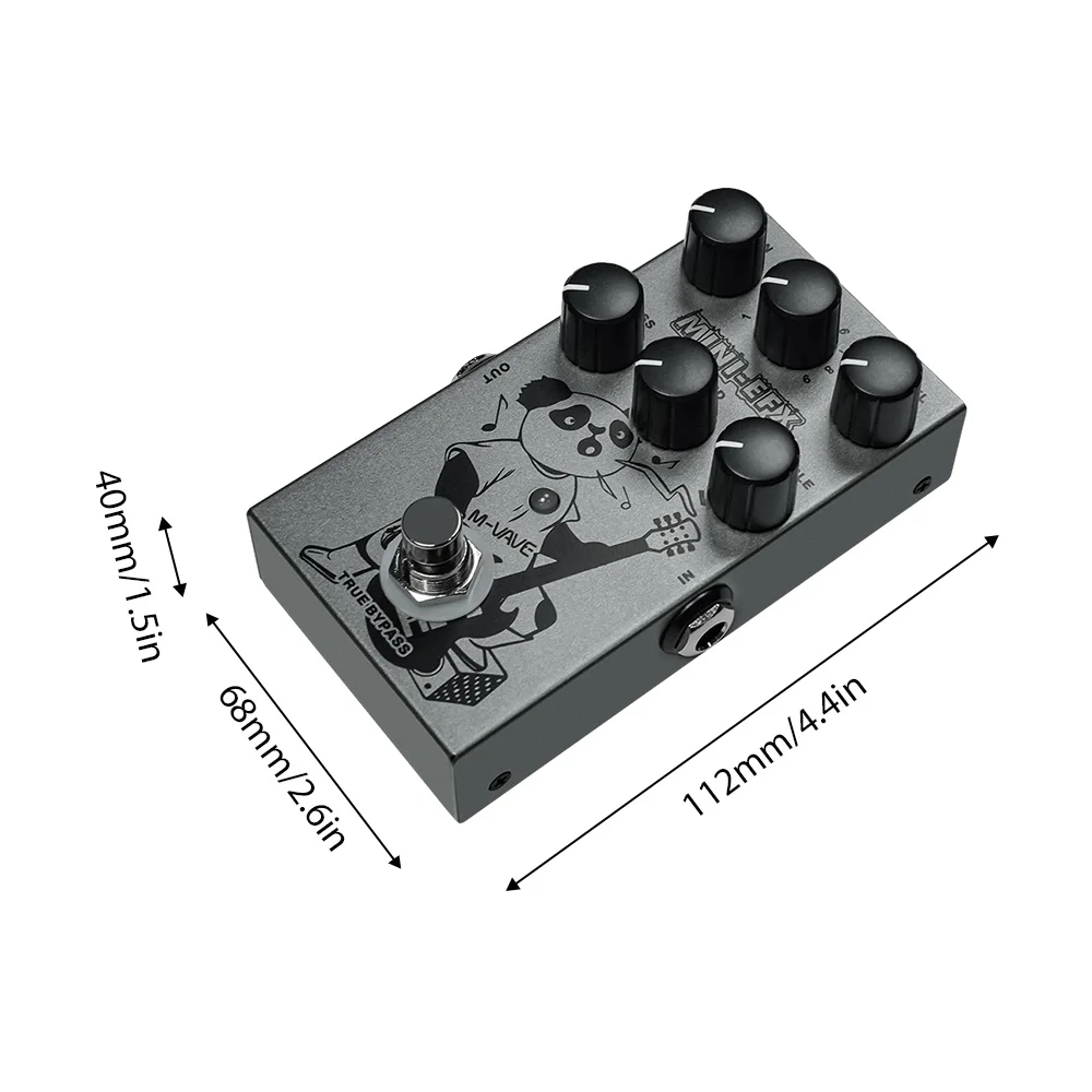 M-VAVE Electric Effects Pedals Heavy Metal Electric Guitar Overload Distortion Effector 3-section EQ Adjuster British Pedal