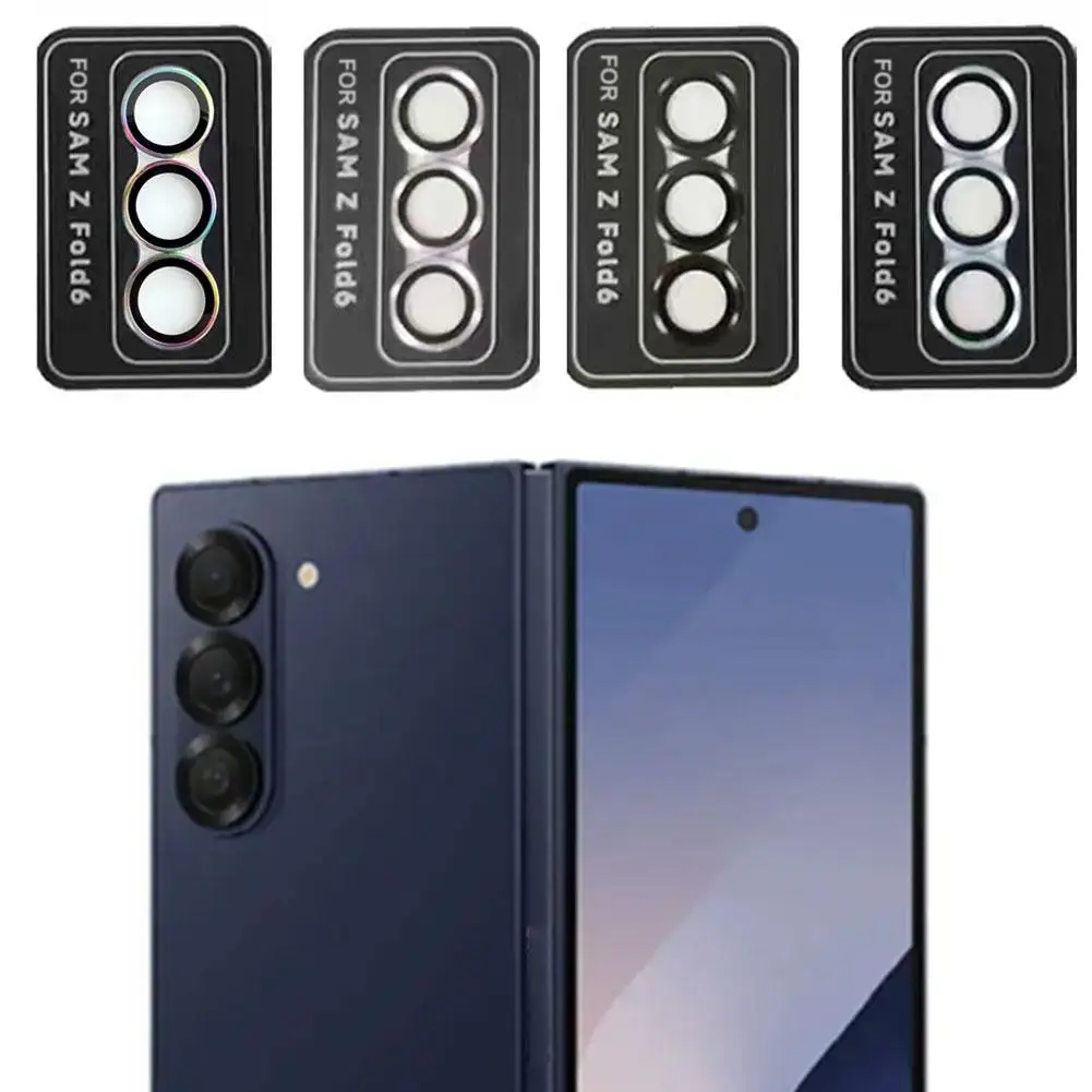 Metal Camera Tempered Glass Lens Screen Protector for Samsung z fold 6/flip 6 HD Glass Camera Lens Protector Cap J5F9