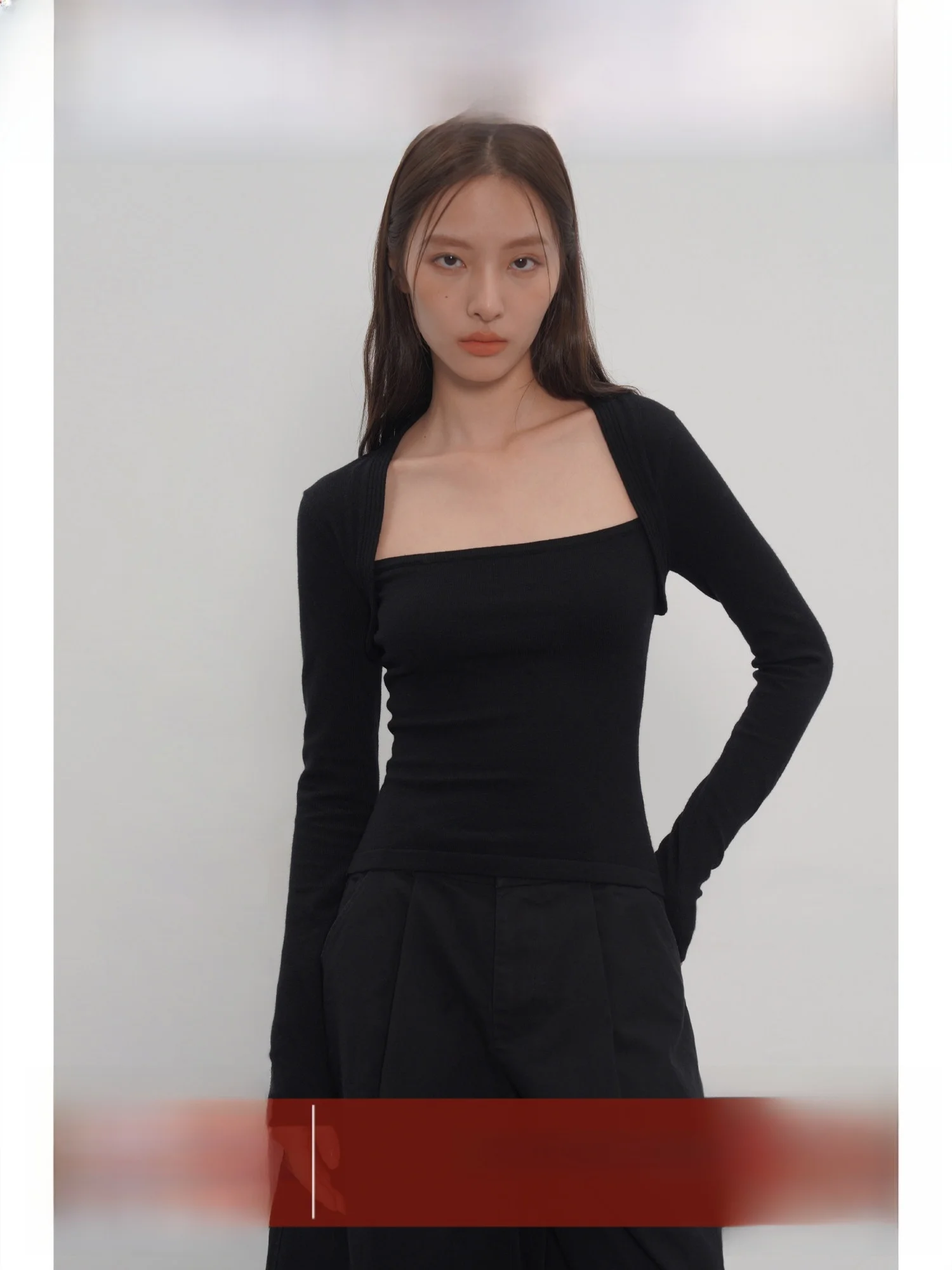 

Женская трикотажная базовая футболка EIGHTHMONTH, облегающая, повседневная, с длинным рукавом, осенняя, новый дизайн, для работы и повседневной носки