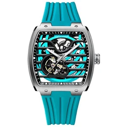 Watches Mens AILANG Top Brand Luxury Casual Sky Blue Tourbillon Mechanical Men's Watch Skeleton Automatic Clock Male Waterproof