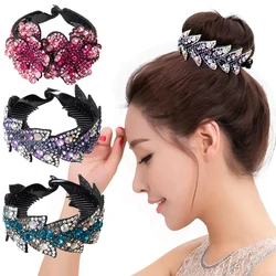 Koreanische Painted Schmetterling Haar Klaue Strass Frauen Mode Haar Clips Große Metall Krabben Shark Haarspange Weibliche Haar Zubehör