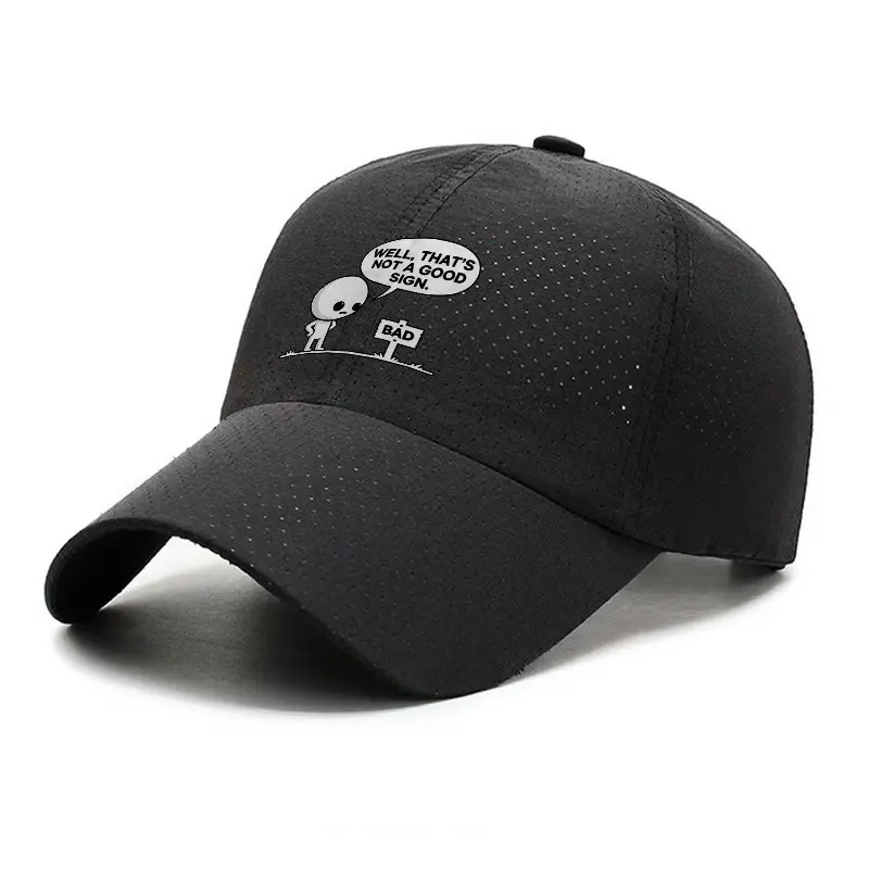 Well Thats Not A Good Sign Funny Cartoon Quick Dry Baseball Cap Adjustable Sun Hat