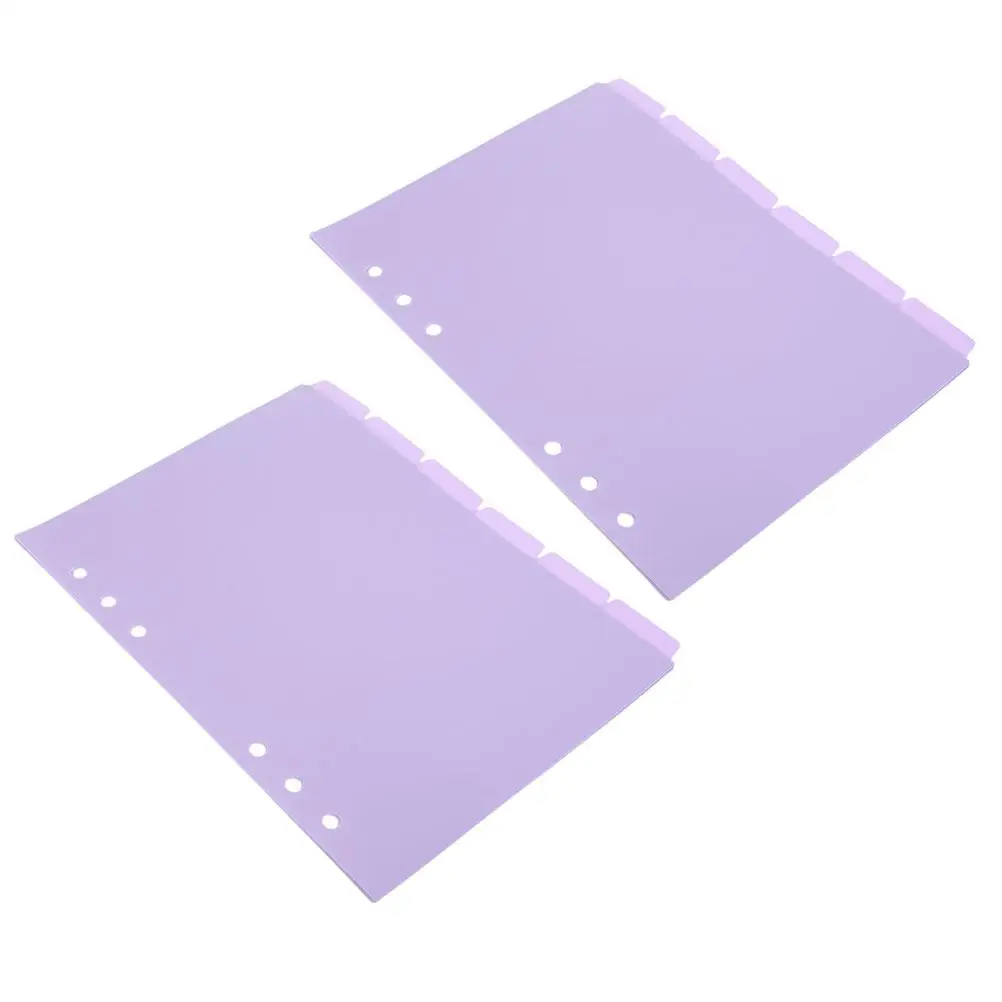12 Pcs Notebook Pagination Management Tool Colorful PP Binder Separators Page Tabs Index Dividers Classified Labels