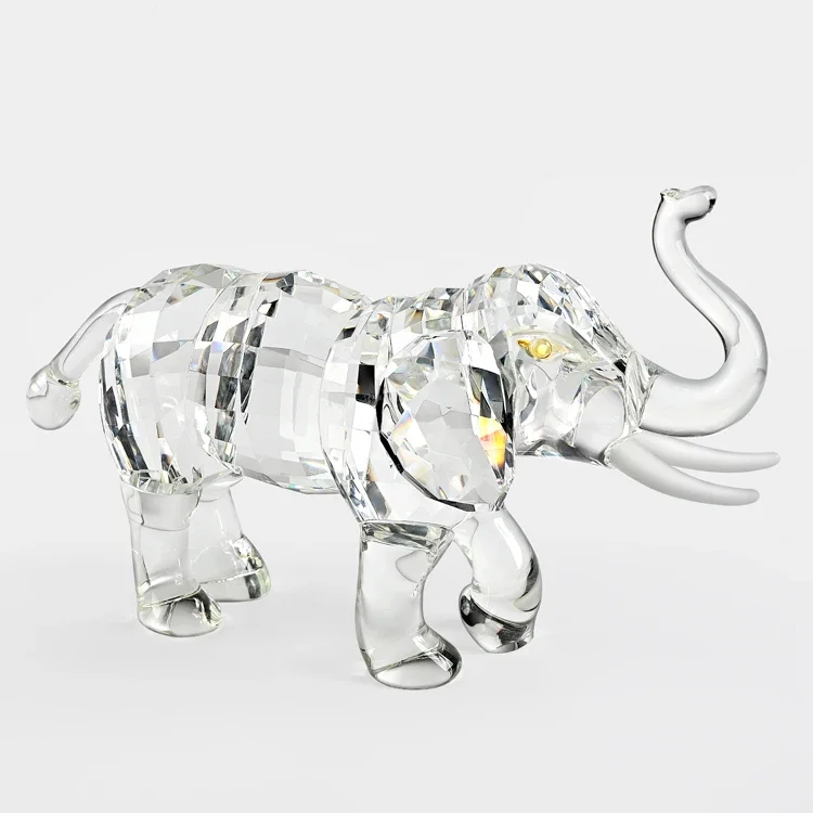 Sparkling Stylish Modern Tabletop Decorations Large Size Crystal Elephant Souvenirs  Animal Crafts