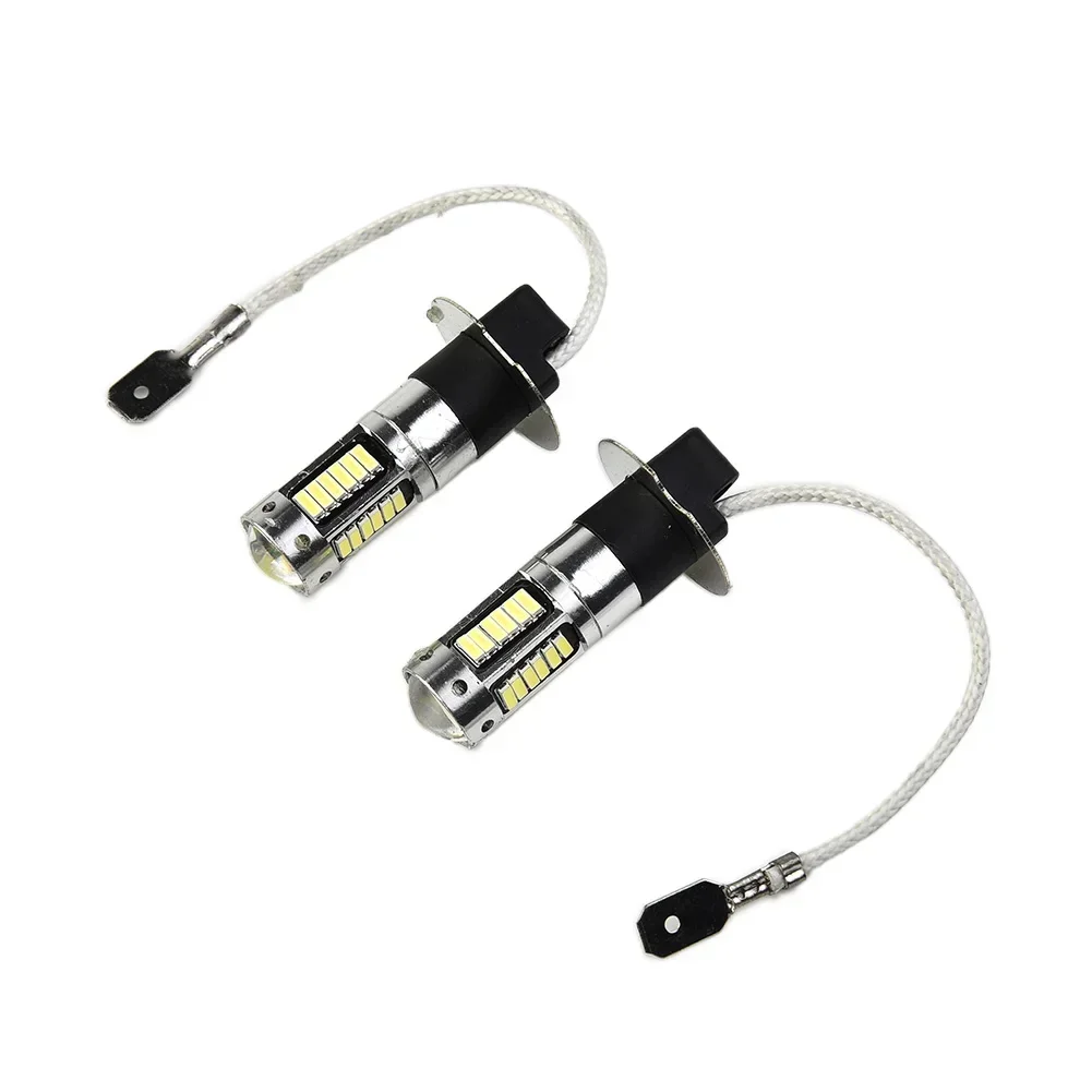 2pcs Car H3 LED Fog Lights High Power Lamps Daytime Running Light Bulbs Super Bright Canbus 6000K White Lamp image 3