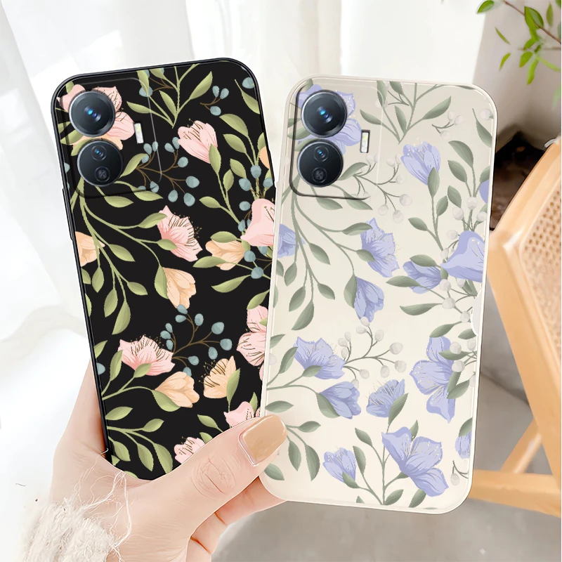 حافظة لهاتف Vivo Y400 5G Y100 Y200 Y72 Y53S Y35 Y33S Y31 Y52 Y51 Y39 Y29 Y27 غطاء ممتص للصدمات ناعم