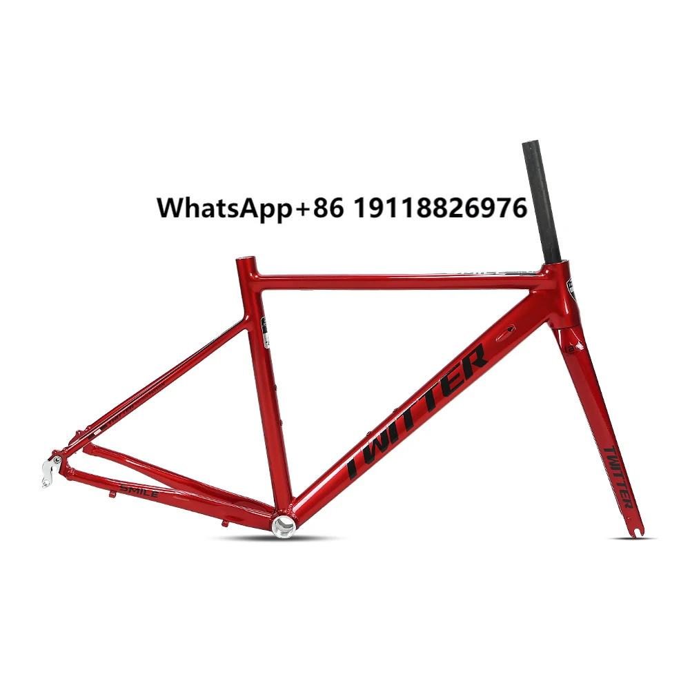 

Hot Selling Twitter Bicycle Smile Aluminium Bike Frame 700C Road Bike Frame C Brake Racing Bicycle Accessories for Men