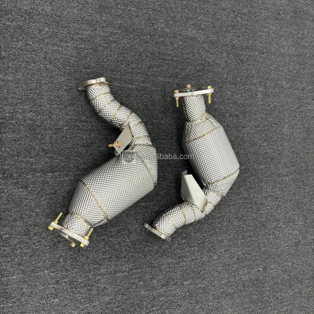 ACE für Audi S4 S5 A7 A8 B8 Q5 SQ5 3.0 TFSI V6 304 Edelstahl Hitzeschutz Downpipe Auspuffrohre – Detail 6