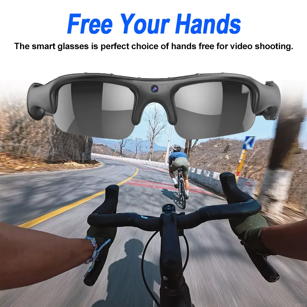 HD 1080P Mini Glasses Camera Portable Outdoor Security Sports DV  Video Recorder Surveillance Camcorder For Driving , Riding Cam