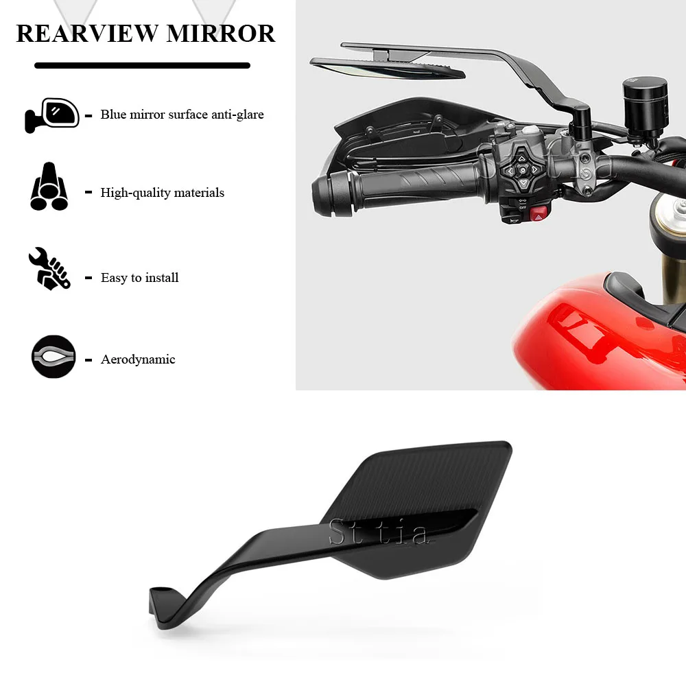 

For Ducati HYPERMOTARD V2 SP 2026 Hypermotard V2 SP New Motorbike CNC Aluminum End Side Rearview Adjustable Rear View Mirrors