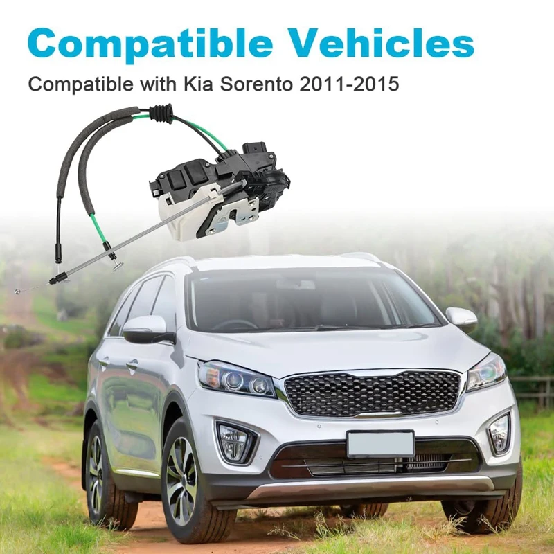 NCSMT 4 Pins Car Door Lock Latch Actuator for Kia Sorento 2011-2015 Rear Right Passenger Side 814202P000, 81420-2P000