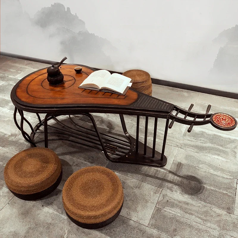 

New Pipa Tea Table Zen Furniture Aisle Tea Ceremony Kung Fu Tatami Tea Table Balcony Coffee Table