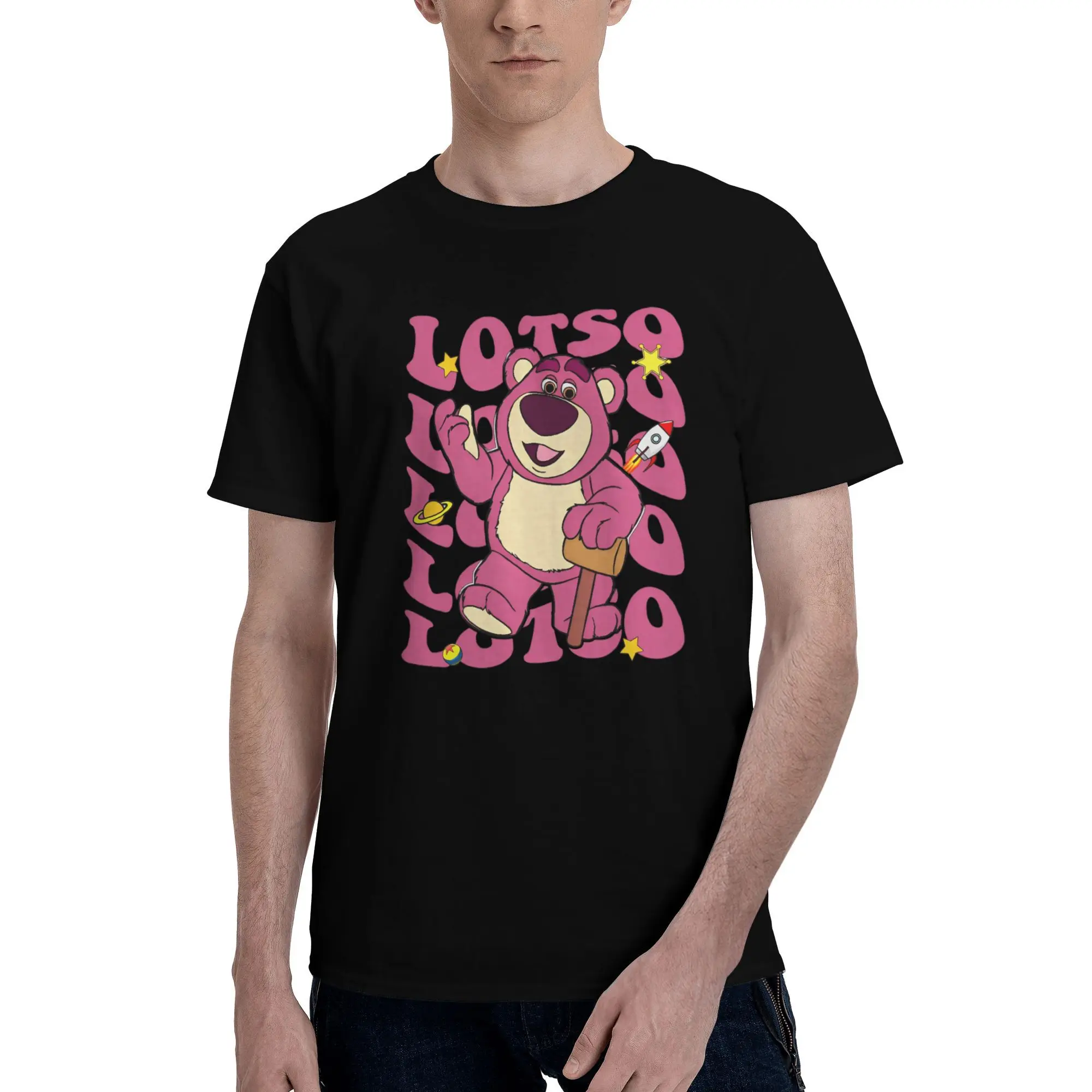 

Toy Story Character Lotso Huggin Bear Cotton T Shirt For Male Summer T-Shirts Comfortable Popular Tee Shirt Big Size Cheap Tops