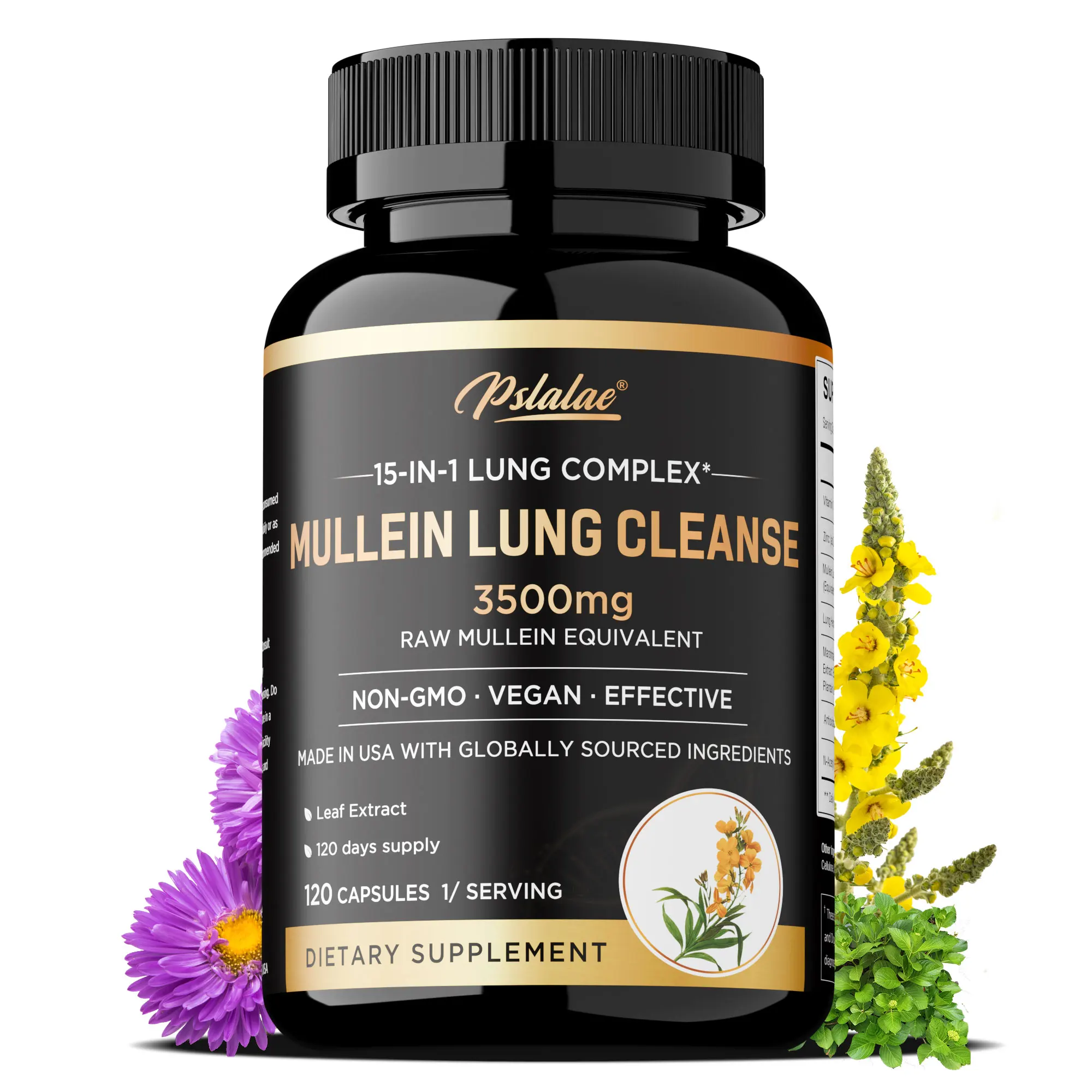 

Mullein Lung Cleansing - Antioxidant, Supports Respiratory Health, Reduces Discomfort, Improves Airway Clarity, Boosts Immunity