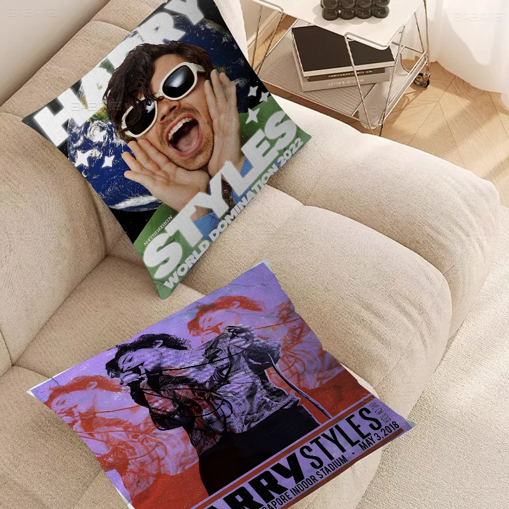 Famous Pop Singer H-Harris_Styles Pillow Gifts Home Office Furnishings Bedroom Sofa Car Cushion Cover case 45x45cm