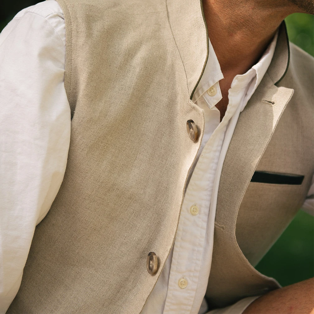 Loose Elegant Man Vest Business Male Clothes Casual Single Breasted Summer Sleeveless Jacket Linen Suits Blazer Men's Clothing