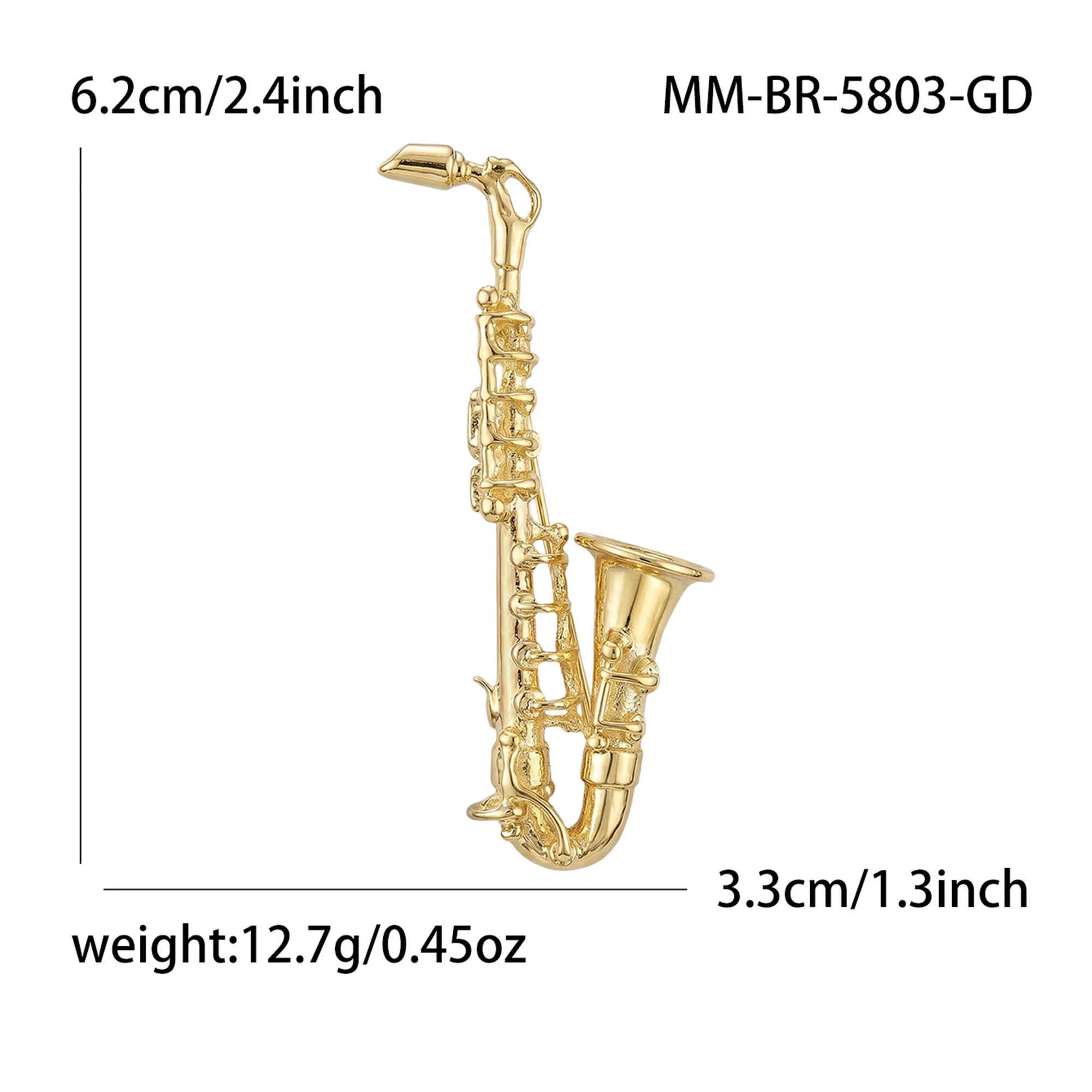 Beaut&Berry 高級光沢のあるサックスブローチ女性用 - Musical Instrument Oboe のレビューと価格