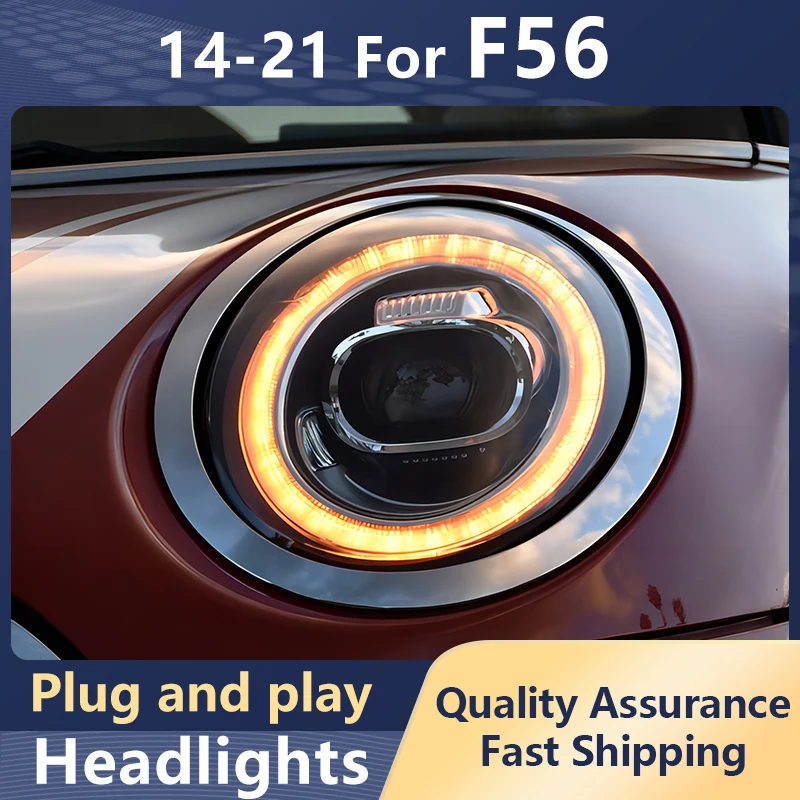 

Car Styling Headlights For BMW MINI F56 2014-2021 Headlight F55 F57 LED DRL Dynamic Turn Signal Projector Lens Auto Accessories