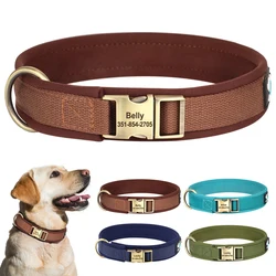 Personal isierte Nylon Hunde halsband weich gepolsterte Hunde halsbänder haltbare Haustier ID Halsband verstellbar für kleine mittelgroße Hunde kostenlos benutzer definierte