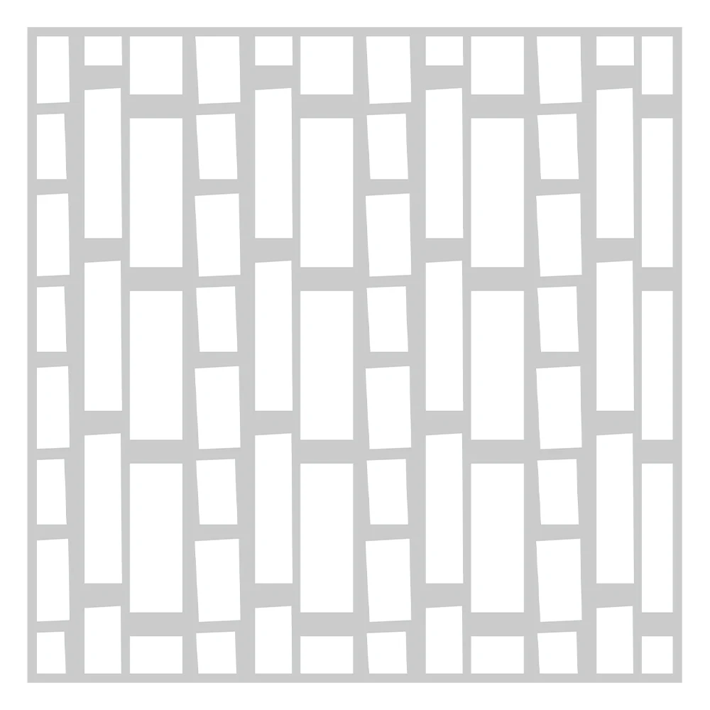 MangoCraft 1PCs Geometric Bricks Plastic Stencils Decor DIY Scrapbooking Supplies Stencil For Cards