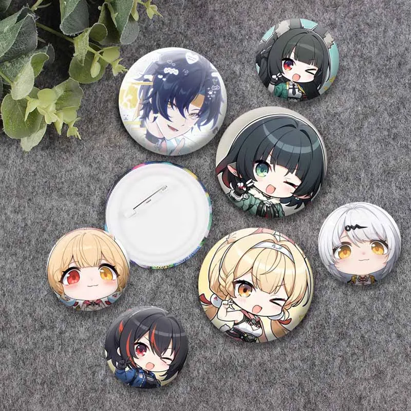 Zenless Zone Zero Button Pins Cartoon Character Badge Anime Game Snap-in Brooch on Backpack Accessories Jewelry Gift for Friend