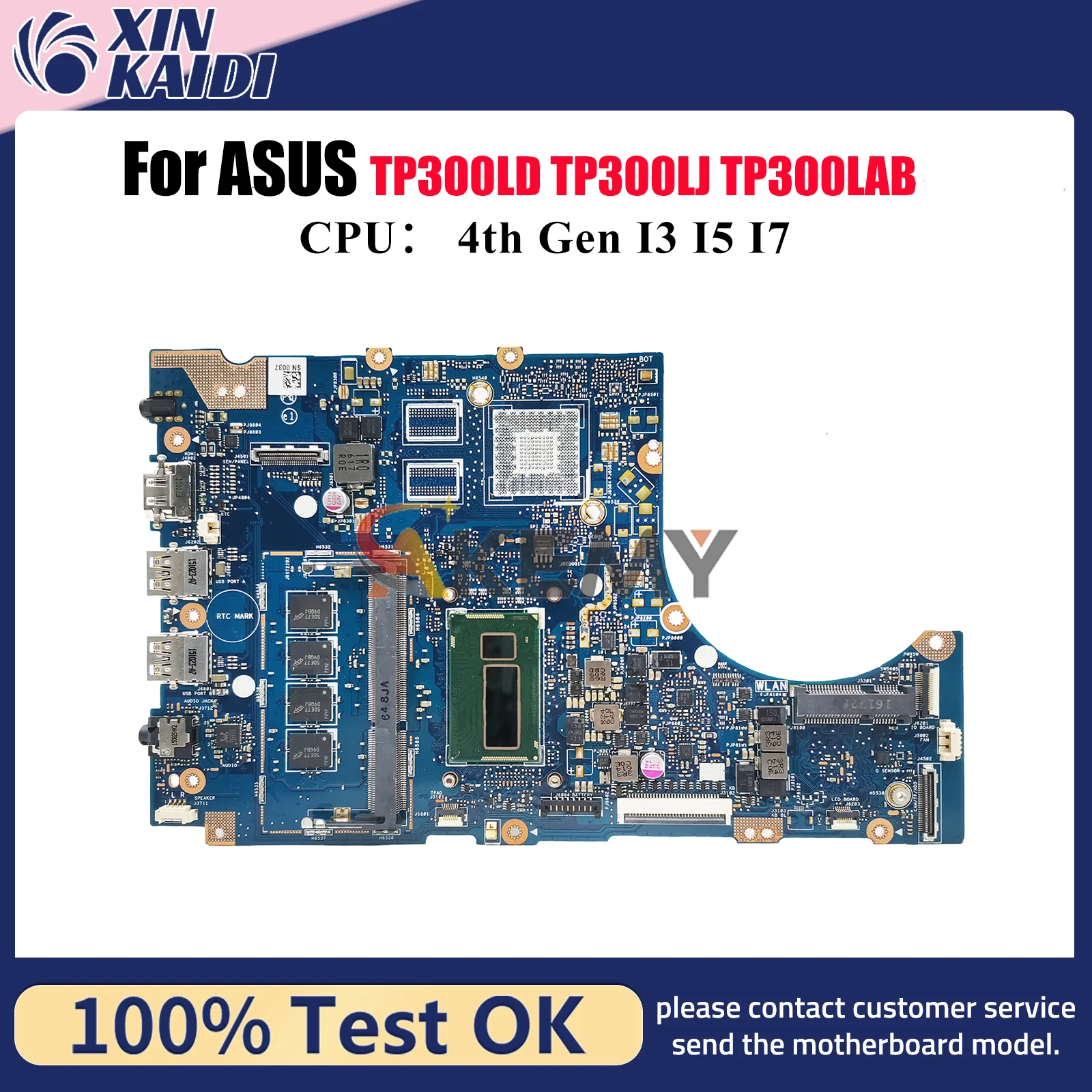 

TP300LA Laptop Motherboard For ASUS VivoBook Flip TP300LA TP300LJ TP300L TP300LN Q302L TP300LD TP300LAB Mainboard I3 I5 I7 CPU