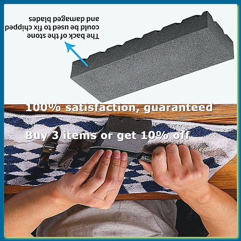 ●Dual Grit Coarse/Fine Flattening Stone Set - Two Sharpening Stones Flattener - Whetstone Fixer with Grooves