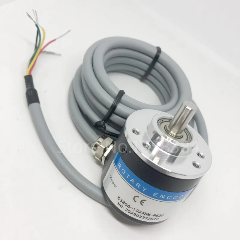 

Free Shipping Incremental encoder 5V 1024 ABZ three-phase 5-24V pulses resistant beat high precision