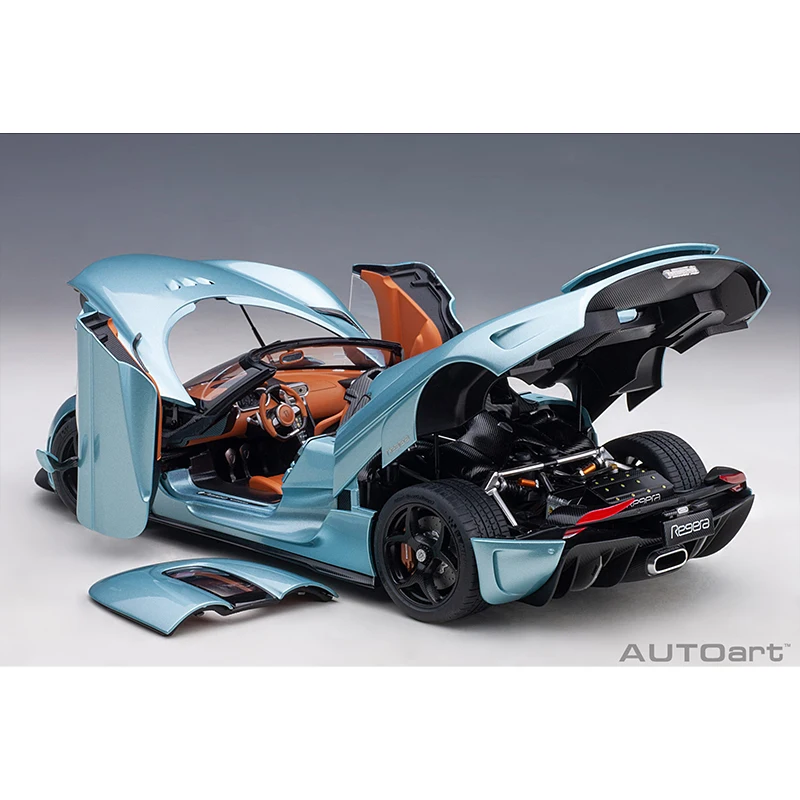 AUTOart 1:18 Koenigsegg Regera (Apple Red/Arctic White/Horizon Blue) Alloy Car Model Collectible Car Model Metal Diecast Vehicle