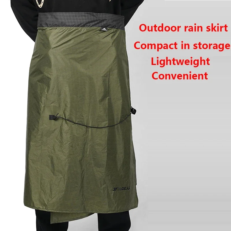 3F UL GEAR Rain Skirt 20D Nylon Tyvek Silicon Coating Lightweight Waterproof for Outdoor Camping Hiking Cycling Backpacking