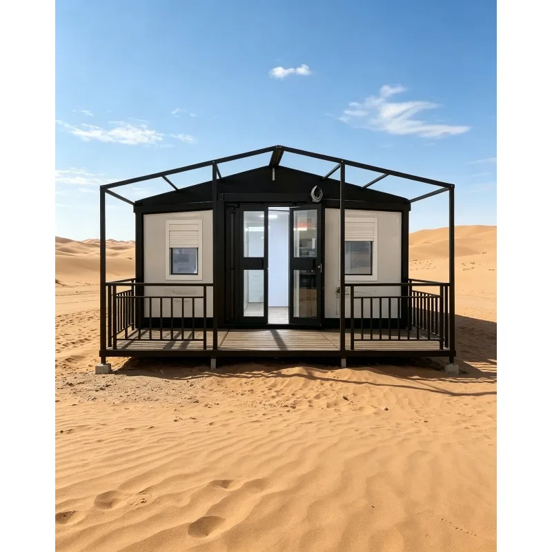 Luxury 20ft Expandable Container House Prefab Villa 1 Bedroom Mobile Home Foldable Steel Frame Modern Tiny House Garden Room