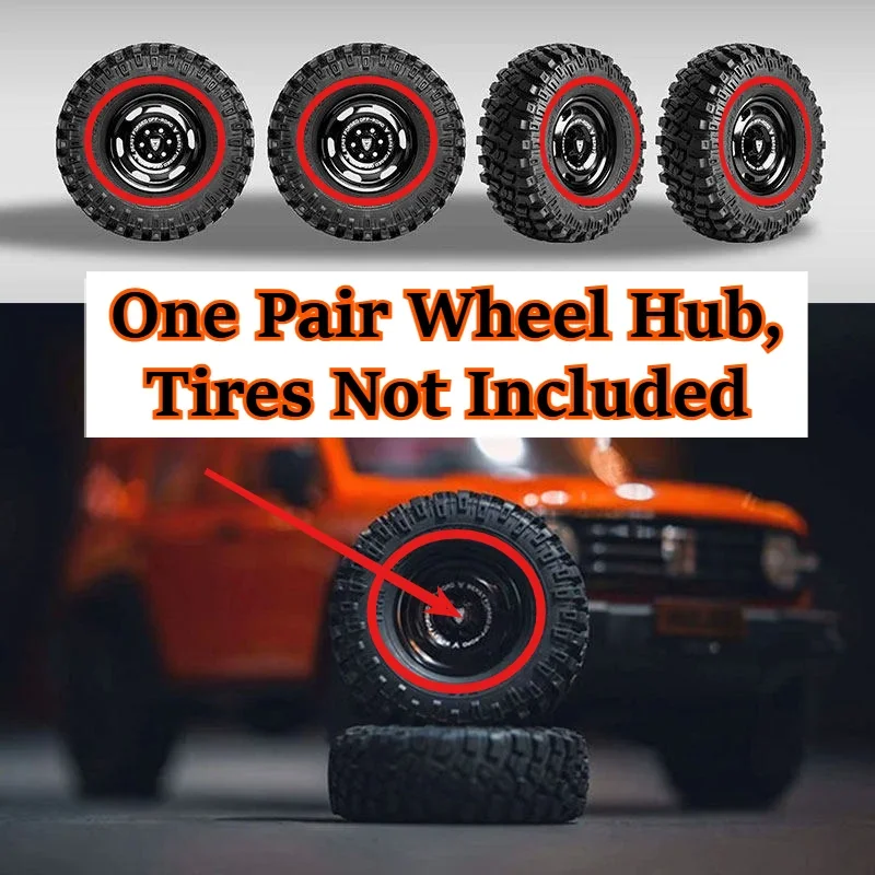 RC Crawler Retro Style Simulation Wheel Hub custom size TH01227 For KM BEAST 1/8 Scale Spare Replacement Accessory