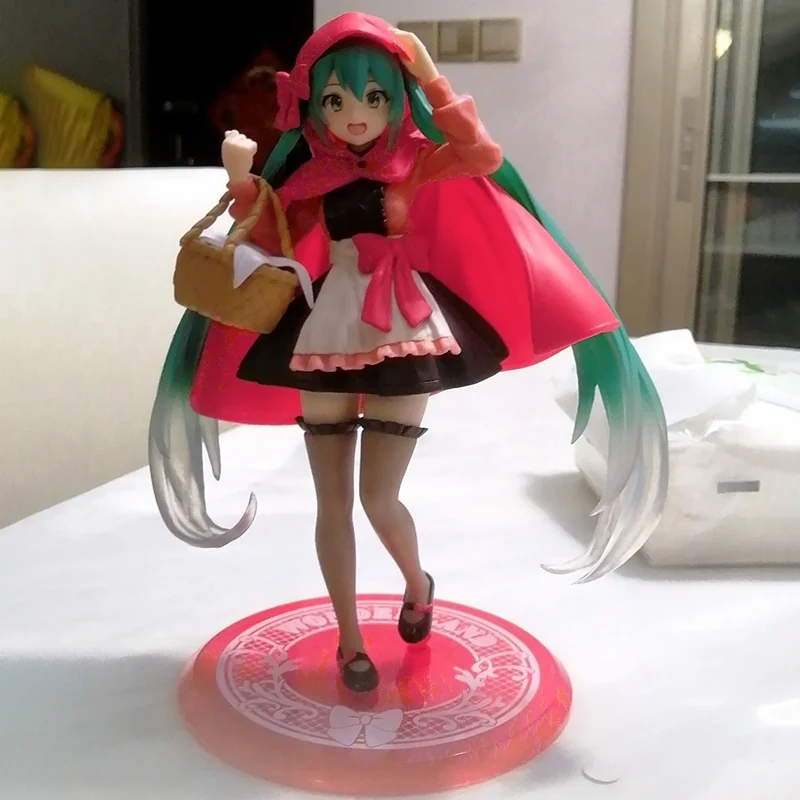オリジナルタイトー初音ミク-vocaloid-ワンダーランドフィギュア赤ずきんちゃん-pvc-アニメフィギュアモデルコレクション人形おもちゃ