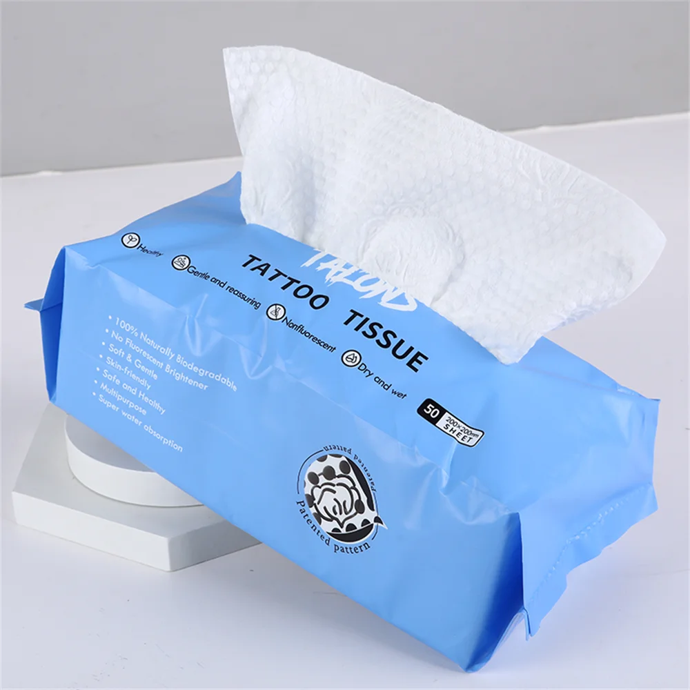 JC Soft Face Towels Disposable Tattoo Wipe Paper Towel Tissue Body Art Permanent Makeup Tattoo Cleaning Tools Accessories