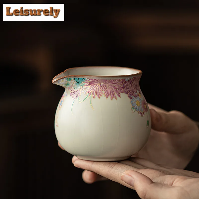

220ml Pork Fat Jelly Little Garden Tea Pitcher Divide Tea Cha Hai Dispenser Justice Cup Fair Mug Drinkware Ornaments Supplies