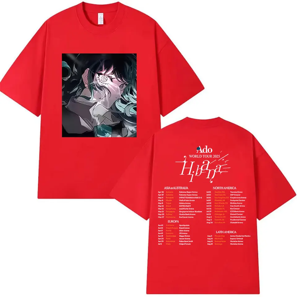 Japan Singer ADO World Tour 2025 Hibana Graphic T Shirts Men Women