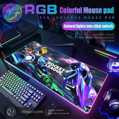 Rocket league Natural Rubber Gaming RGB mousepad Desk Mat XL Large Gamer Keyboard PC Desk Mat Takuo Computer Tablet Mouse mat