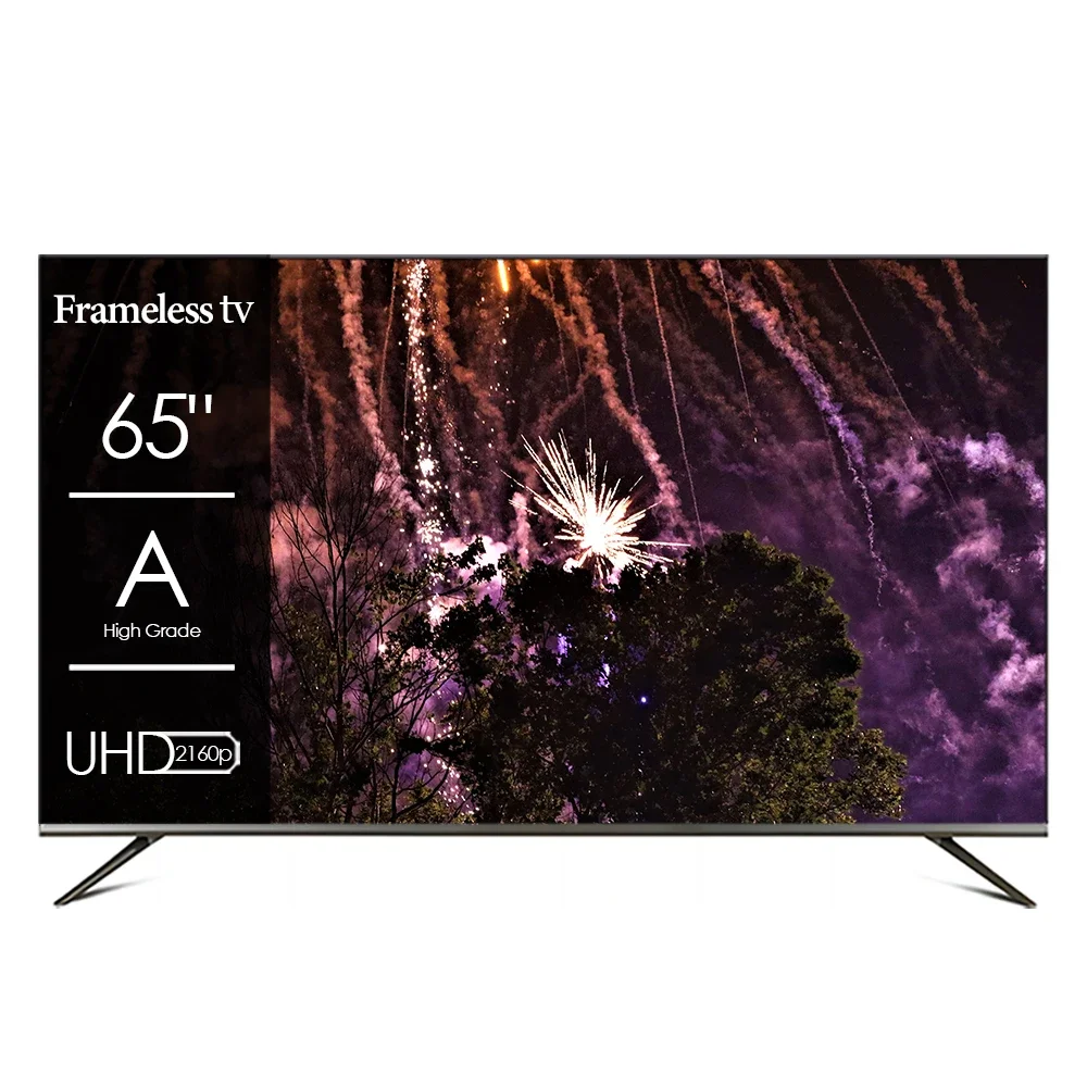 65inch Bezel Less Full Display 4K Ultra HD LED Tv Television 65 Inch Smart Tv