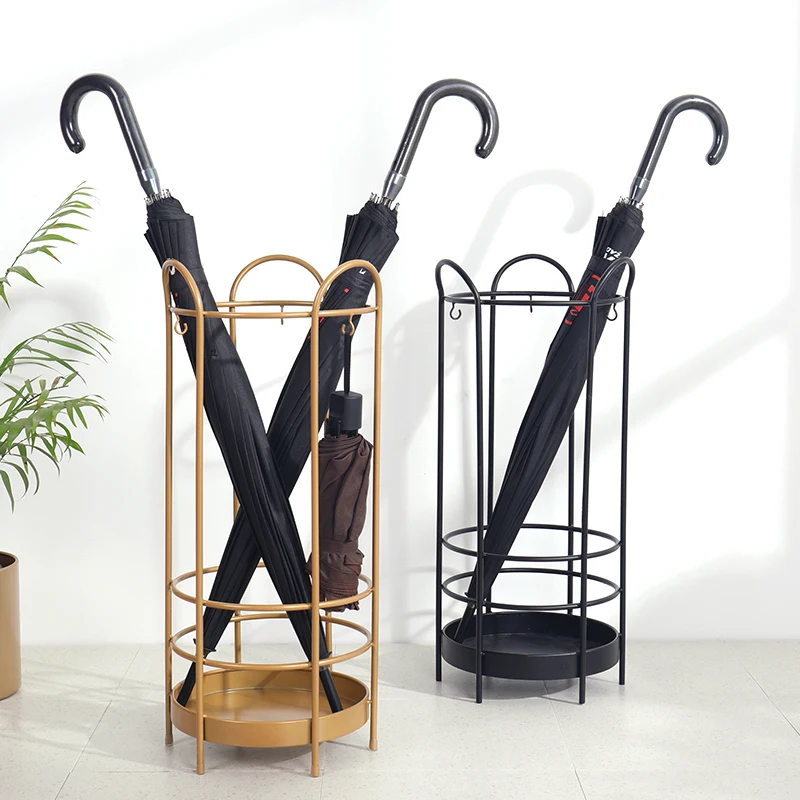 

Umbrella Rack At Door Wrought Iron Household Umbrella Storage Rack Creative Hotel Lobby Commercial Umbrella Bucket Drain Rack