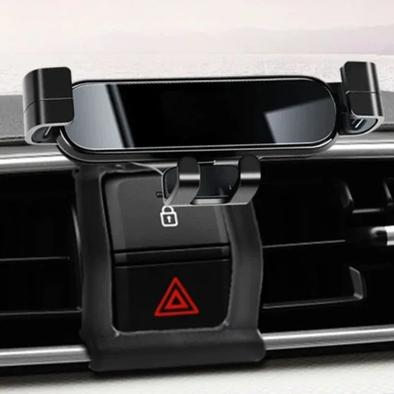 For Hyundai Santa Fe Sonata IX25 Tucson ABS Black Car Air Vent Mobile Phone Holder GPS Navigation Holder Interior Accessories