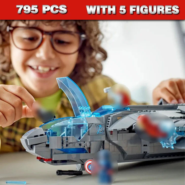 

794 шт., супер-истребитель, Мстители, концевая боевая башня, руины соединений 70106, строительные блоки, игрушки, совместимые с моделью