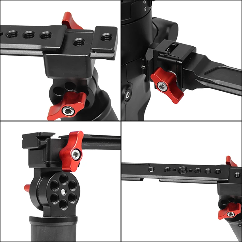 Verbesserter faltbarer Einzelhandgriff für DJI Ronin RS2 RS3 PRO RS4 Mini RSC2 Handheld Gimbal Mount Carbon Fiber Extension Grip – Detail 9