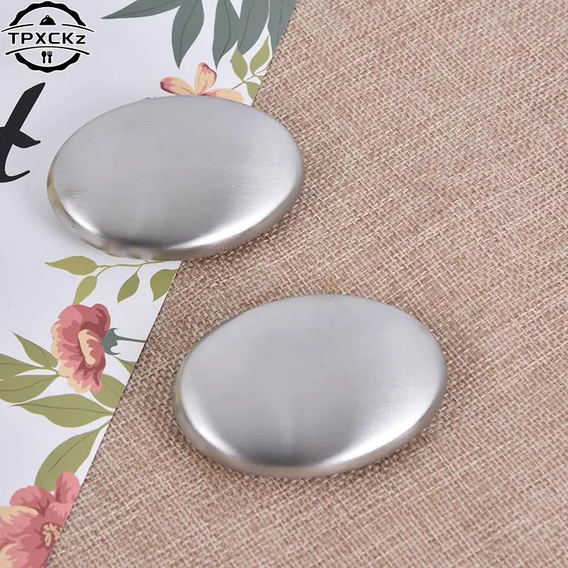 1pc Stainless Steel Soap Oval Shape Deodorize Smell From Hands Retail Magic Eliminating Odor Kitchen Bar Chef Soap