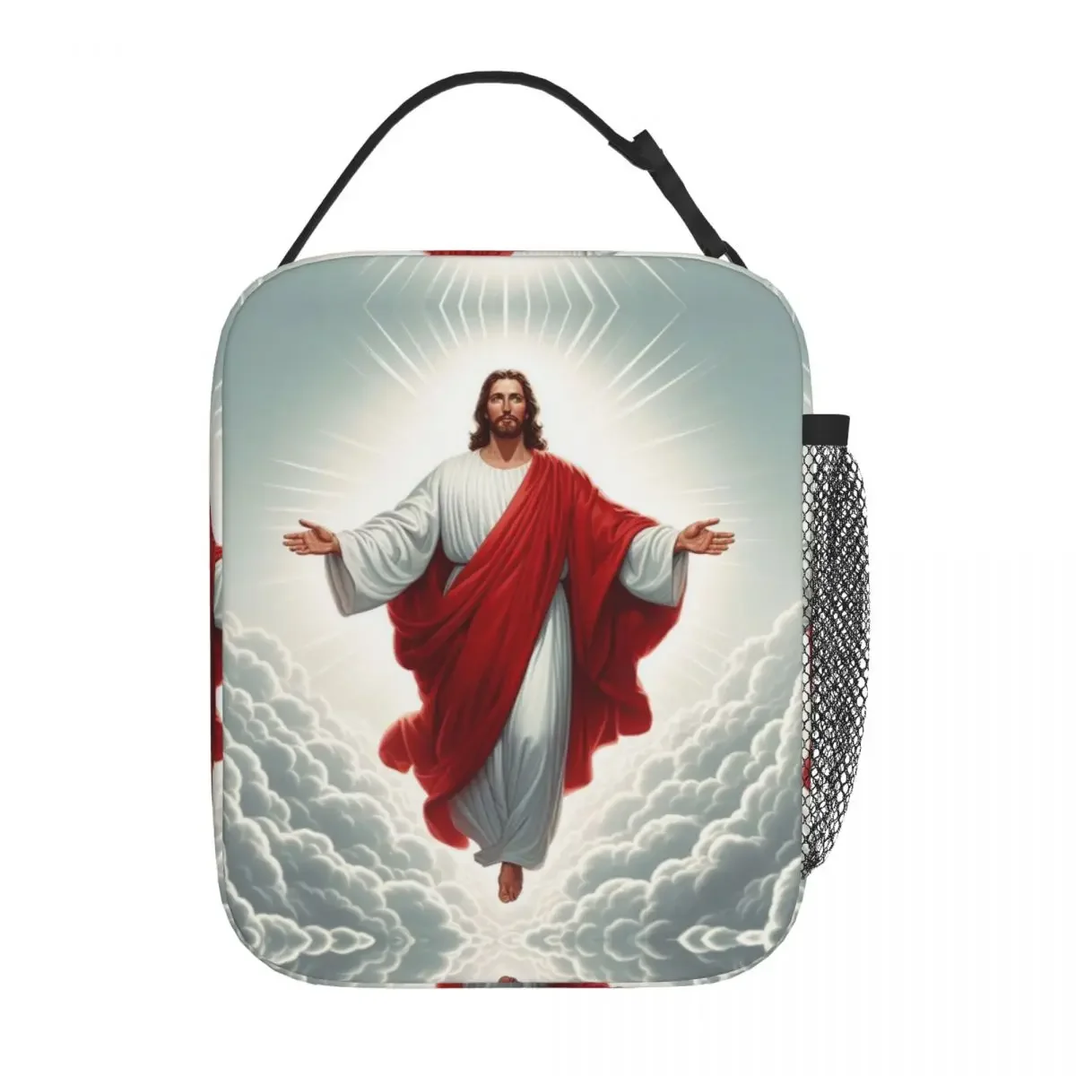 jesus Christ Saint Merch Insulated Lunch Bag For Outdoor Catholic Religious Storage Food Boxes Leakproof Thermal Lunch Boxes