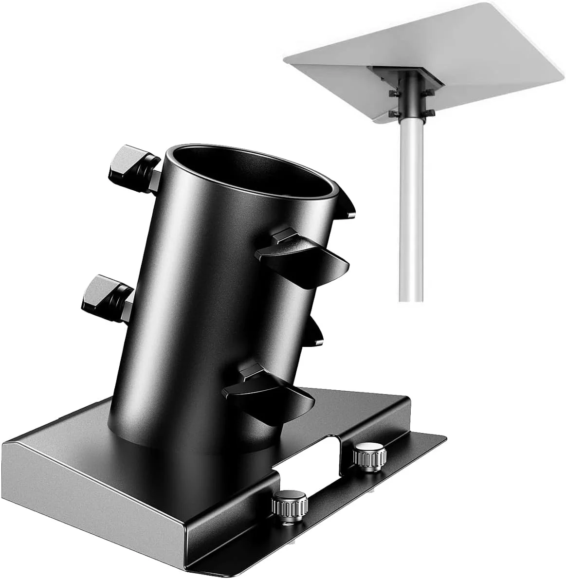 Starlink Gen3 Mount Thickened High Grade Carbon Steel Pipe Adapter Fits Mast for Standard V3 Dish Black Short OEM/DOM
