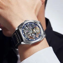 AESOP Tourbillon Watches For Men Mechanical Fashion Watch Waterproof Skeleton Tourbillon Movement Sapphire Mirror Official Store