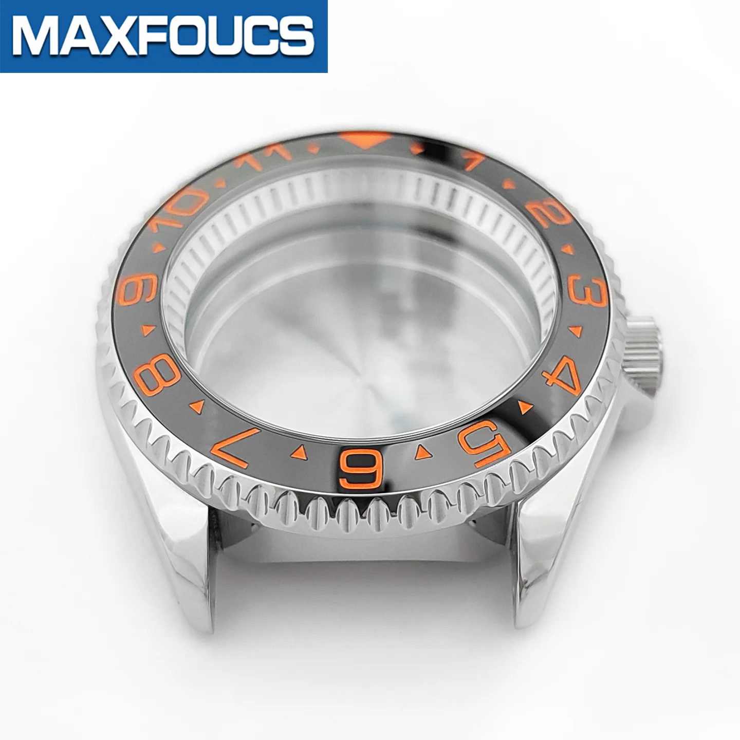 Silberne SKX Klassische Uhrengehäuse mit Glänzender Stahlausführung MOD NH35 NH36 4R36 Mit 3-Uhr-Krone Saphirglas Maßgefertigtes Zubehör – Detail 14