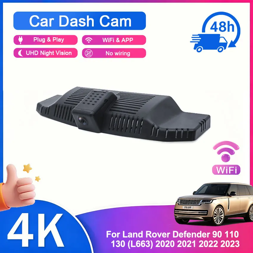 New! Plug and Play Dash Cam For Land Rover Defender 90 110 2020-2026 Special Car DVR Wifi UHD Dashcam Camera