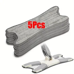 5Pcs X-shape Microfiber Mops Head Reusable Replacement Mop Rag Flat Floor Squeeze Cleaning Cloth Cleaning Tool Kitchen Item