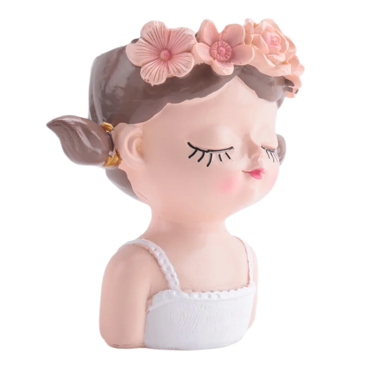 질적 작은 요정 즙이 많은 식물 냄비 키트 배수구 4 인치 실내 선인장 냄비 독특한 귀여운 꽃병 장식 A